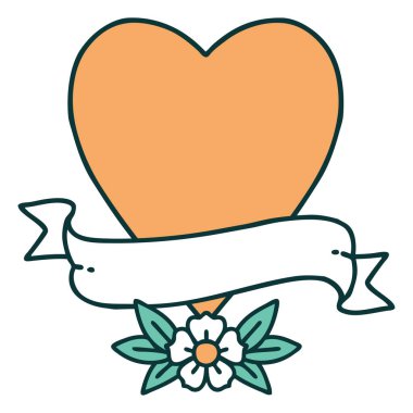 Bir kalp ve bayrağın ikonik dövme görüntüsü