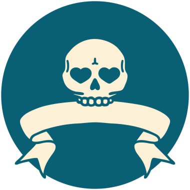 kafatası sancağıyla dövme biçimi simgesi