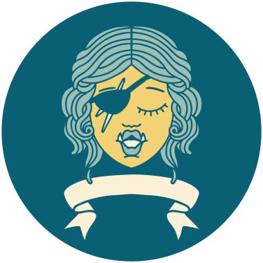 Sancaklı Retro Dövme Biçimli Ork karakter yüzü