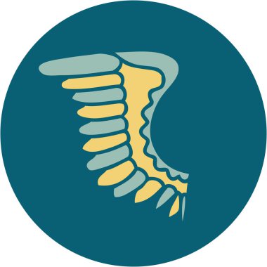 geleneksel kanat şeklinde dövme