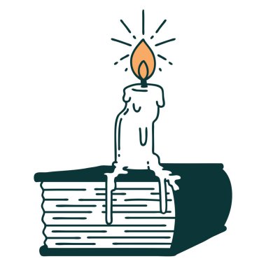 Geleneksel dövme stili mumların kitapta erimesinin bir örneği.