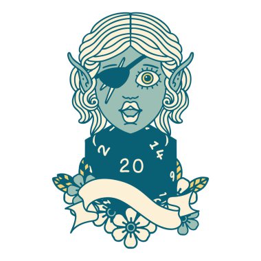 Retro Dövme Tarzı 20 zarlı düzenbaz karakter