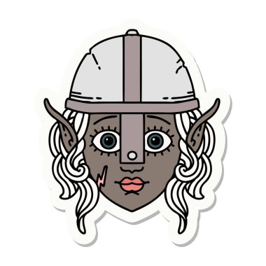 Elf dövüşçüsü karakterinin çıkartması.