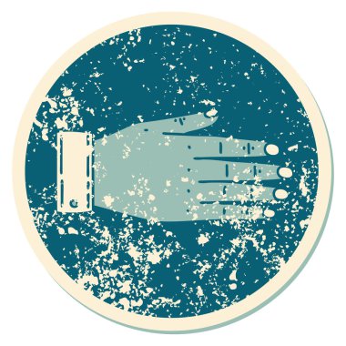 Bir elin sembolik depresif dövme görüntüsü