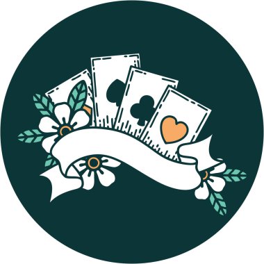 Kart ve pankartın ikonik dövme biçimi