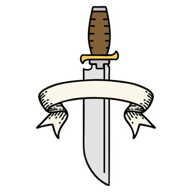 Bıçak sancağıyla geleneksel dövme.