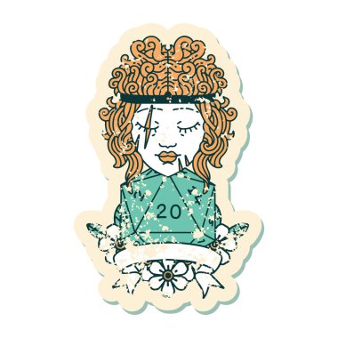 Retro Dövme Tarzı 20 zarlı barbar insan