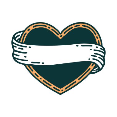 Bir kalp ve bayrağın ikonik dövme görüntüsü