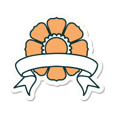 Çiçek sancağıyla dövme stili