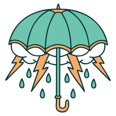 Bir şemsiyenin ikonik dövme şekli