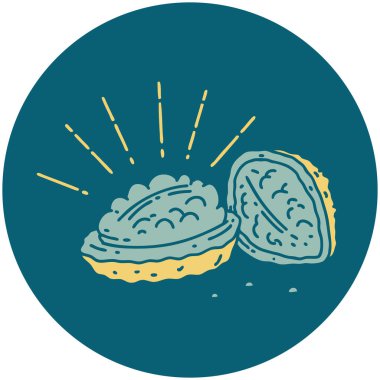 Kabuklu ceviz dövmesi ikonu