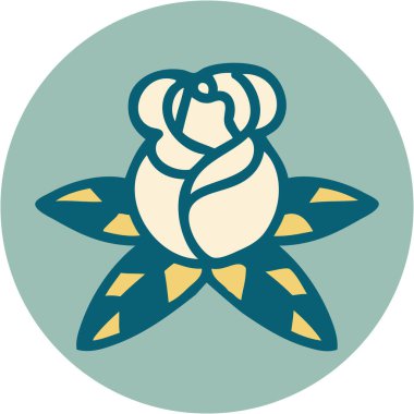 Tek bir gülün ikonik dövme görüntüsü