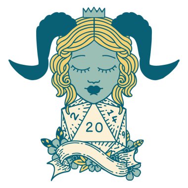 Retro Dövme Biçimi Doğal yirmilik zar atma ile düzenleme