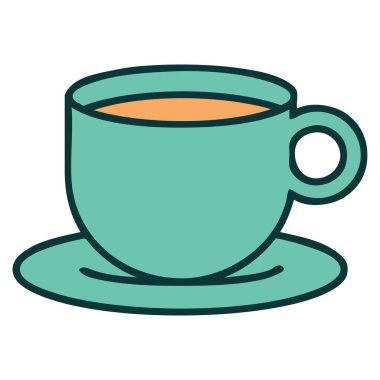 Bir fincan kahvenin ikonik dövme görüntüsü