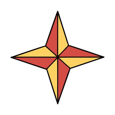 geleneksel yıldız tarzında dövme.