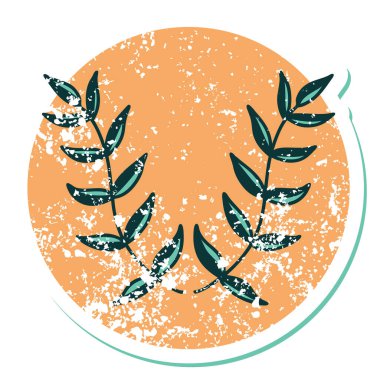 Bir defne ağacının sembolik dövmeli resmi