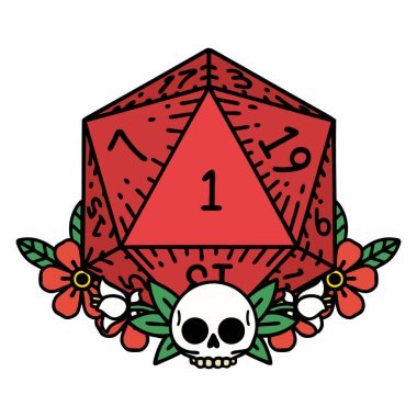 Retro Dövme Biçimi Doğal Zar Çiçek elementli