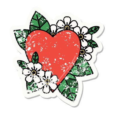 Botanik kalbin geleneksel stiliyle dövmesi var.