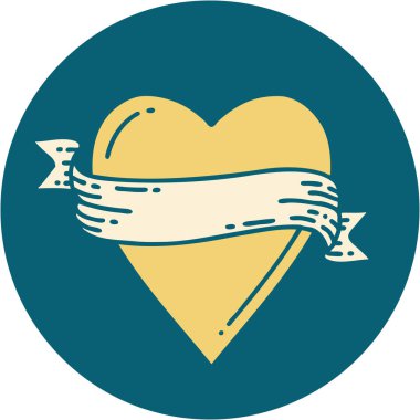 Bir kalp ve bayrağın ikonik dövme görüntüsü