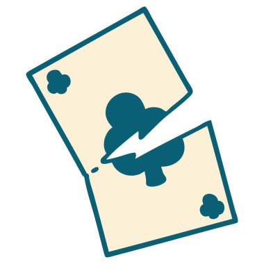 Yırtık bir kartın ikonik dövme şekli