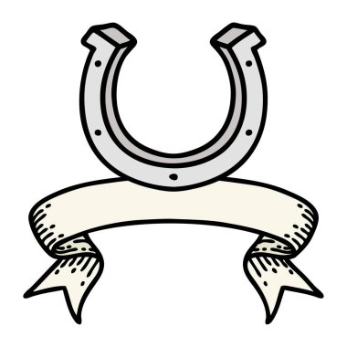 At nalı dövmeli geleneksel dövme.