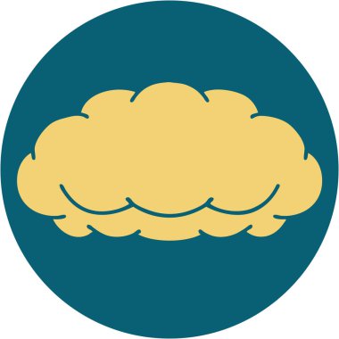 Gri bir bulutun ikonik dövme görüntüsü