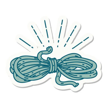 Dövme stili yara ipi çıkartması.