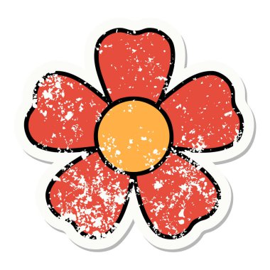 Geleneksel bir çiçek stiliyle dövmesi var.