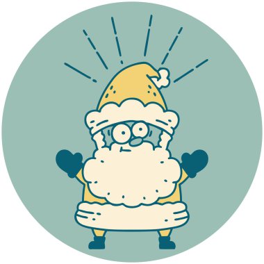 Dövme stili Noel Baba karakterinin simgesi