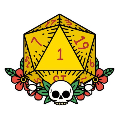 Retro Dövme Biçimi Doğal Zar Çiçek elementli