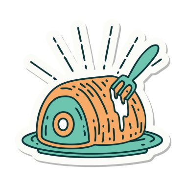 Dövme stili biftek etiketi.