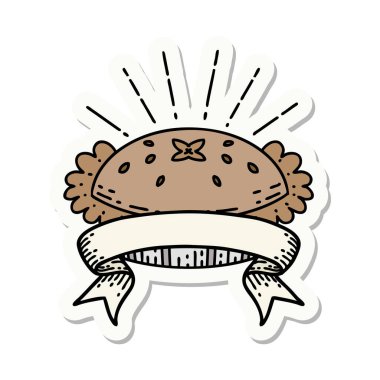 Dövme stili çıkartması. Harika bir pasta.