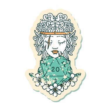 Retro Dövme Tarzı Doğal yirmilik zarlı barbar karakter