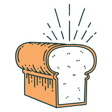 Geleneksel bir somun ekmek dövmesi çizimi