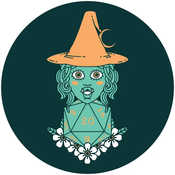 Yarı Ork cadısının doğal yirmilik zar atma ikonu