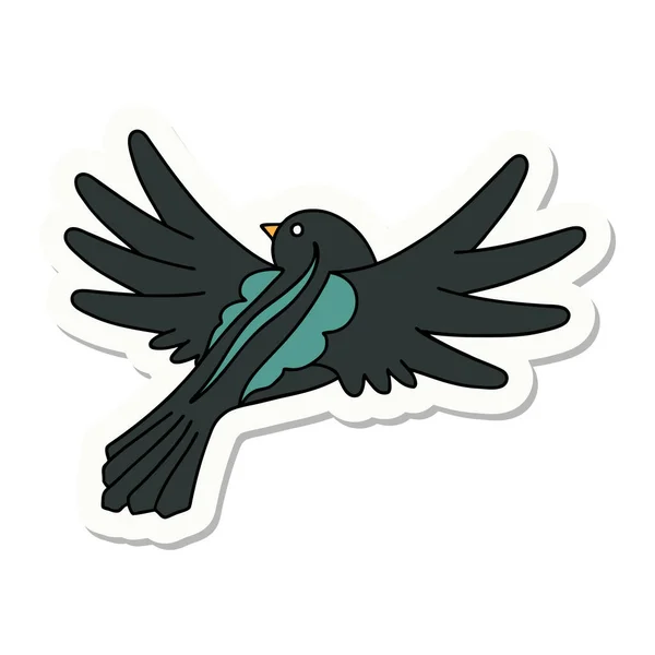 飞鸟传统文体纹身贴纸 — 图库矢量图片