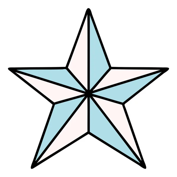 Tattoo Traditional Style Star — Stock Vector