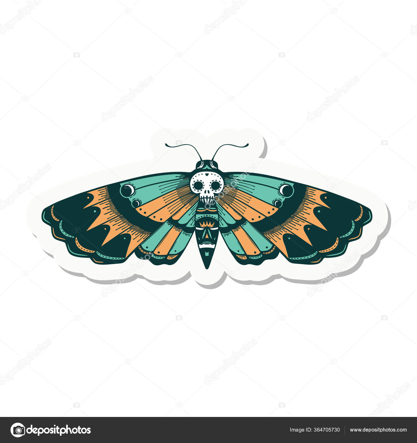 Sticker Tattoo Traditional Style Deaths Head Moth Stock Vector Image by ©lineartestpilot #364705730 Sticker Tattoo Traditional Style Deaths Head Moth Stock Vector Image by ©lineartestpilot #364705730