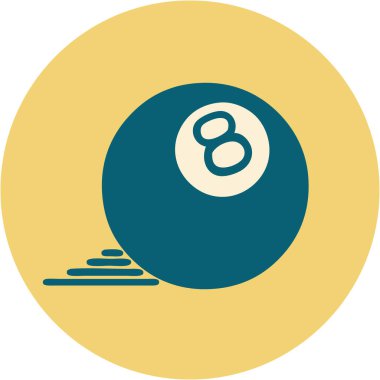 Iconic tattoo style image of 8 ball vector