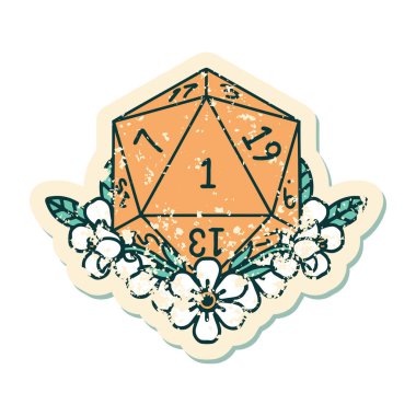 Retro Dövme Biçimi Doğal Zar Çiçek elementli