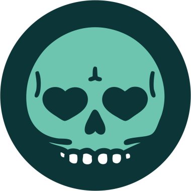 Bir kafatasının ikonik dövme şekli