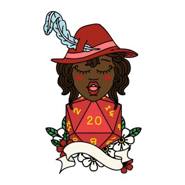 Retro Dövme Tarzı 20 zarlı insan ozanı