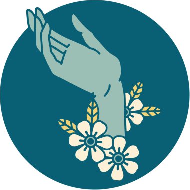 Bir elin sembolik dövme görüntüsü