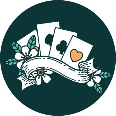 Kart ve pankartın ikonik dövme biçimi