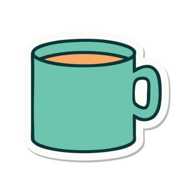 Dövme çıkartması geleneksel kahve tarzında.