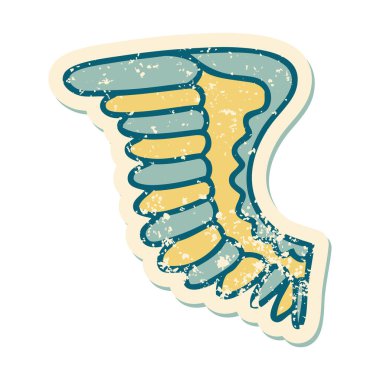 Bir kanadın ikonik sıkıntılı dövme görüntüsü