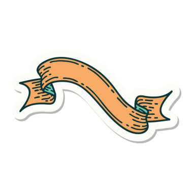 Dövme çıkartması geleneksel bir pankart stiliyle