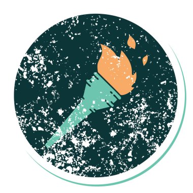 Yakılmış bir meşalenin sembolik dövmeli görüntüsü