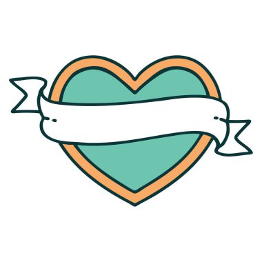 Bir kalp ve bayrağın ikonik dövme görüntüsü