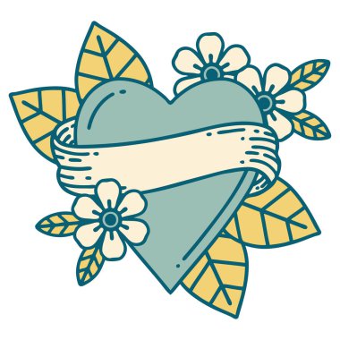 Bir kalp ve bayrağın ikonik dövme görüntüsü